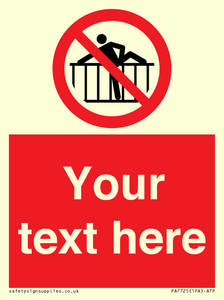 Custom prohibition do not cross barrier